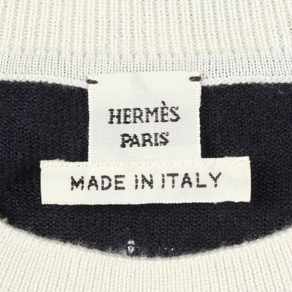 HERMES Chaine d'Ancre Shoulder Cashmere Sweater Size 44