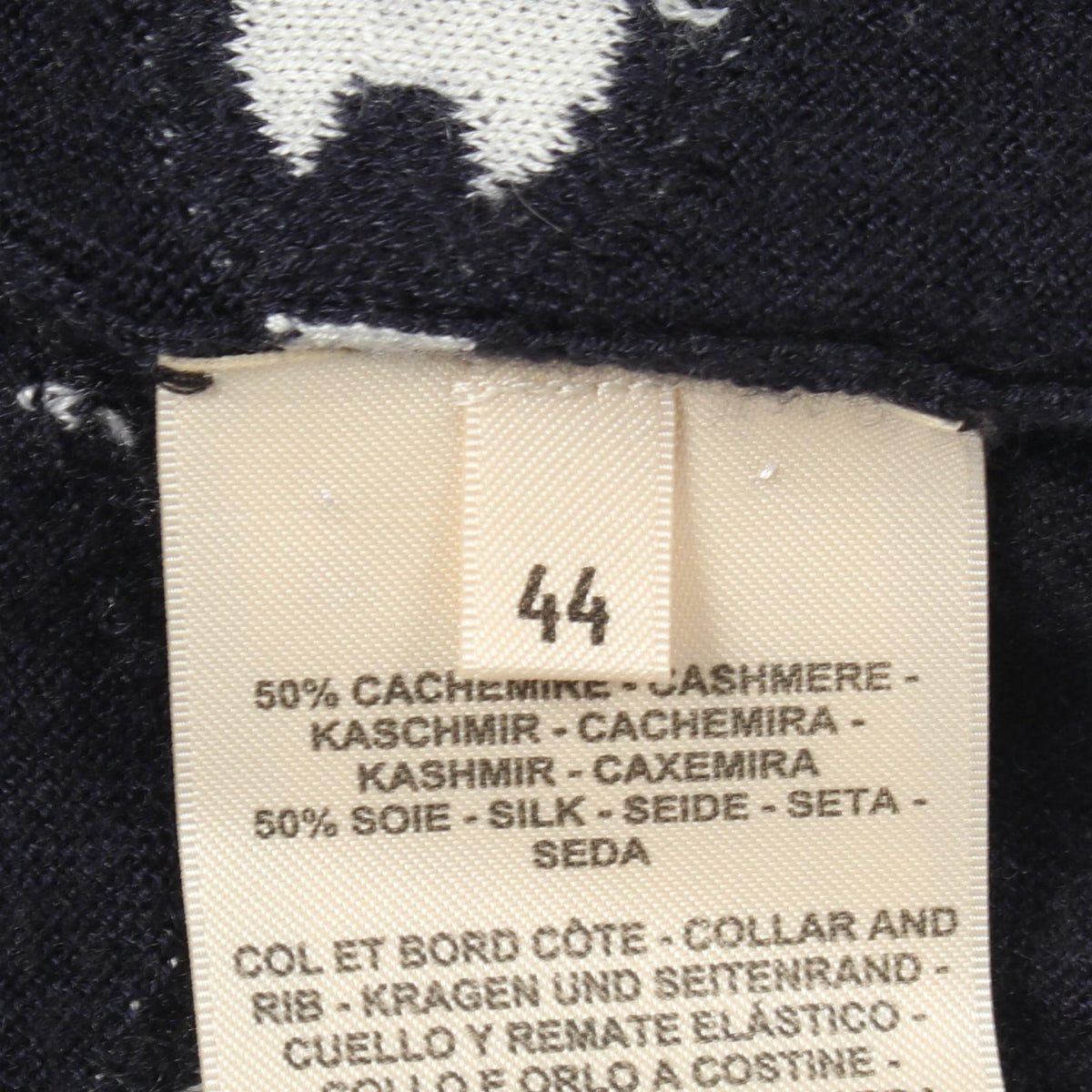 HERMES Chaine d'Ancre Shoulder Cashmere Sweater Size 44