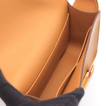 HERMES Geta Chèvre Leather Shoulder Bag