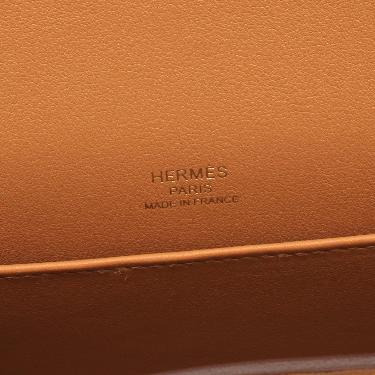 HERMES Geta Chèvre Leather Shoulder Bag