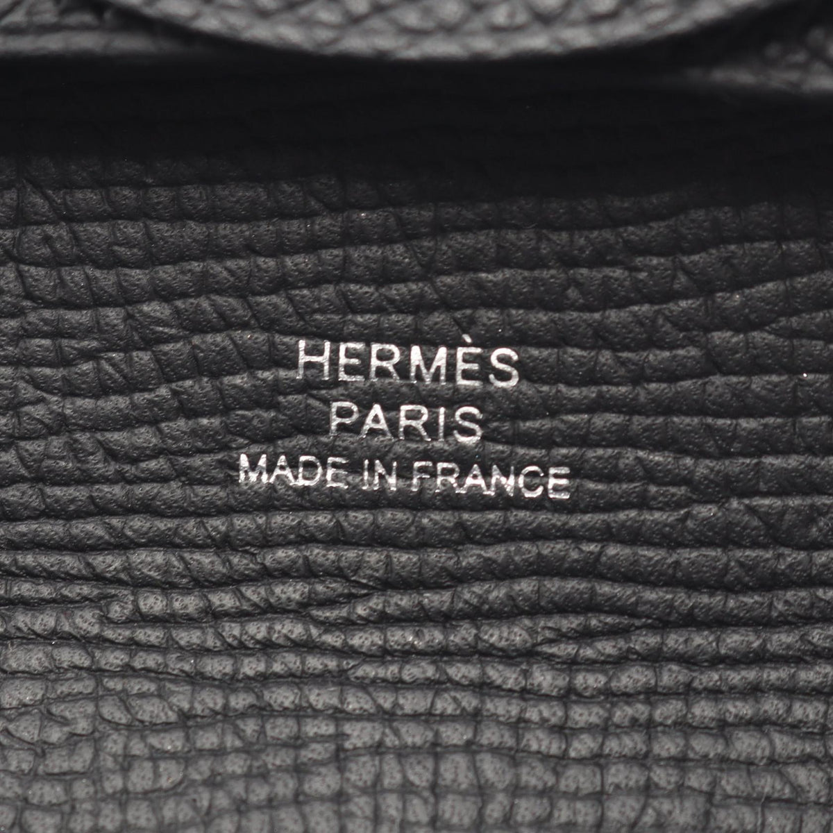 HERMES Bastia Veau Epsom Case Black