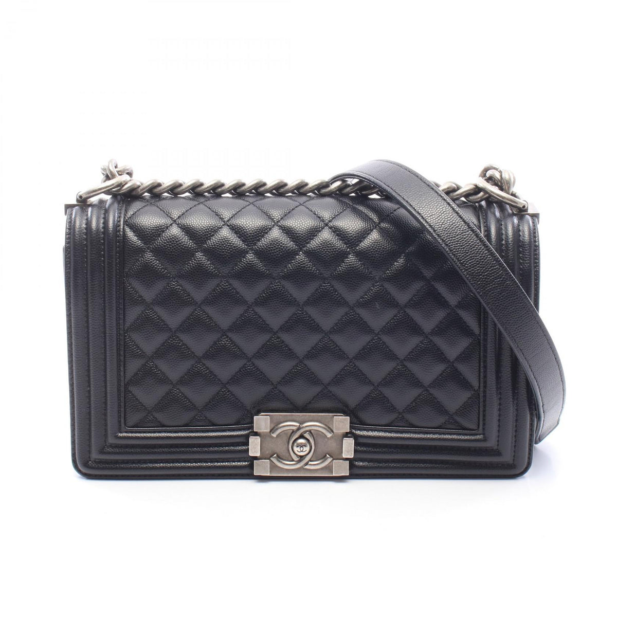 CHANEL Boy Chanel Caviar Skin Shoulder Bag