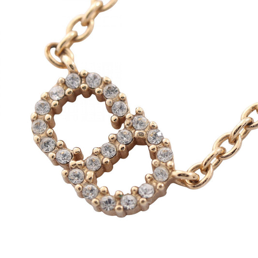Dior CD Logo Gold Rhinestone Necklace