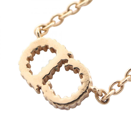 Dior CD Logo Gold Rhinestone Necklace