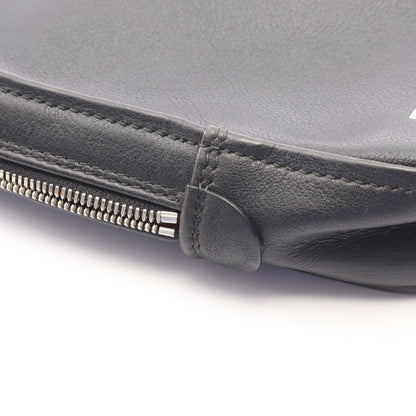 BALENCIAGA Triangle Leather Clutch Black