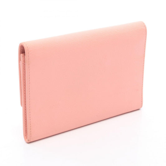 CHANEL Coco Button Leather Bi-fold Wallet