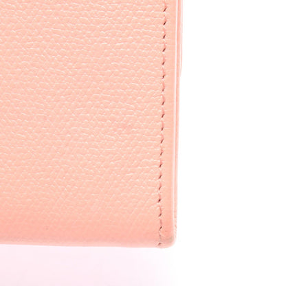 CHANEL Coco Button Leather Bi-fold Wallet