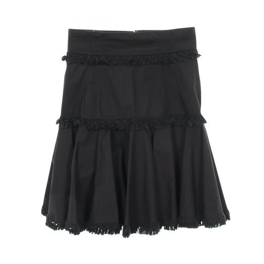 DOLCE & GABBANA Black Fringe Skirt Size 38