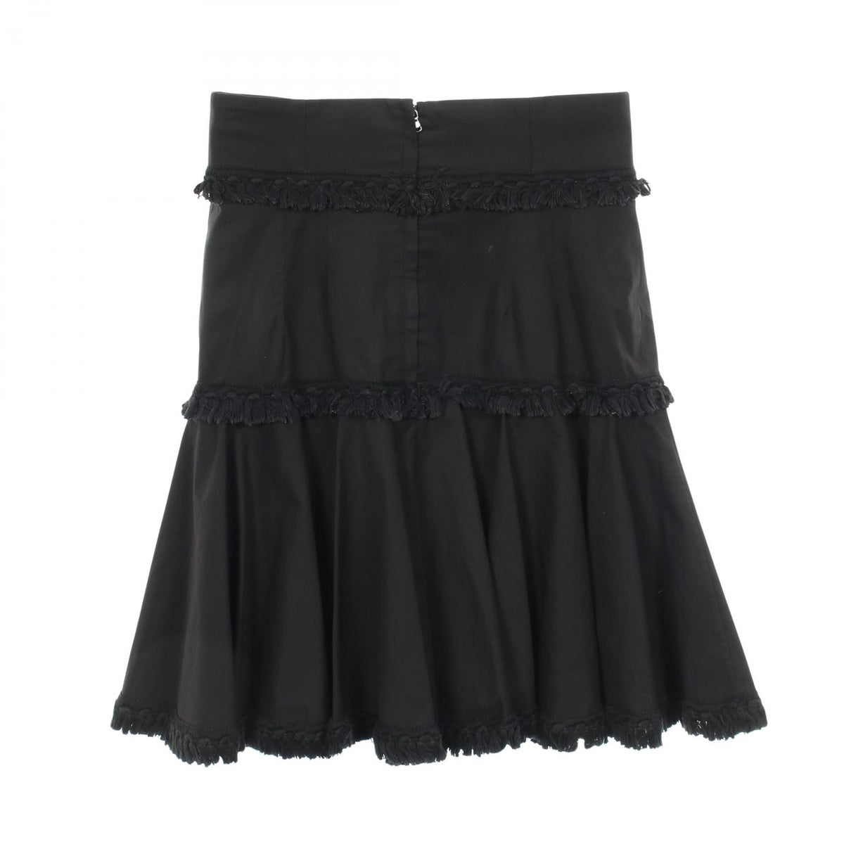 DOLCE & GABBANA Black Fringe Skirt Size 38