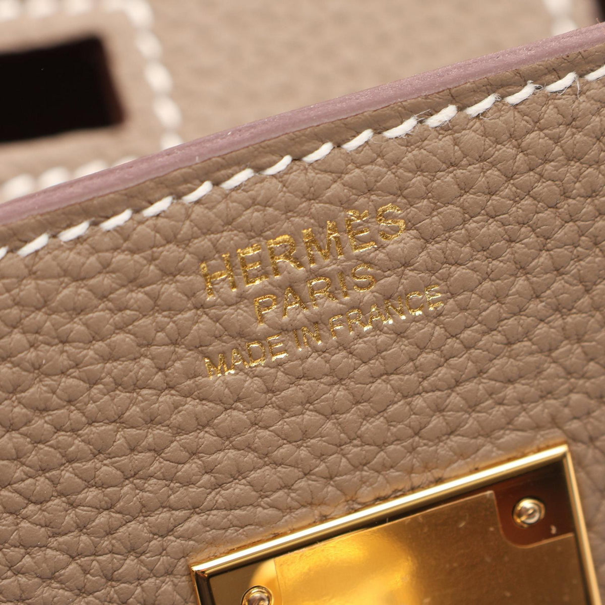 HERMES Birkin 30 Etoupe Togo Gold Hardware Bag