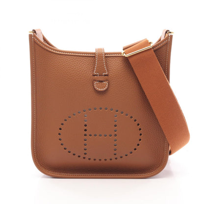 HERMES Evelyne 23 Taurillon Clemence Bag Brown Size 23