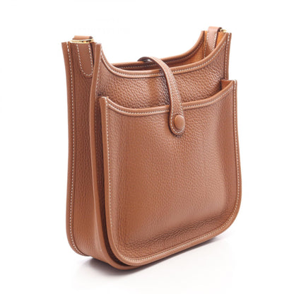 HERMES Evelyne 23 Taurillon Clemence Bag Brown Size 23