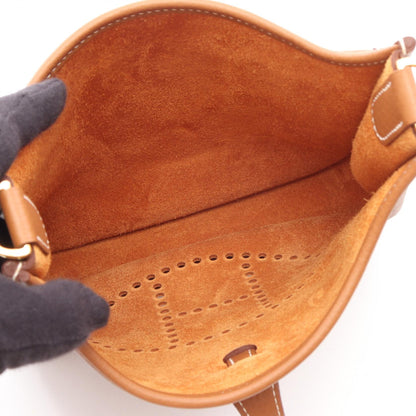 HERMES Evelyne 23 Taurillon Clemence Bag Brown Size 23