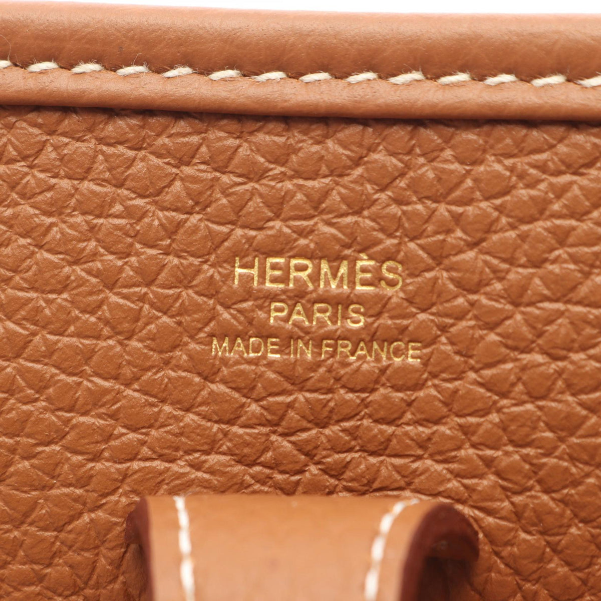 HERMES Evelyne 23 Taurillon Clemence Bag Brown Size 23