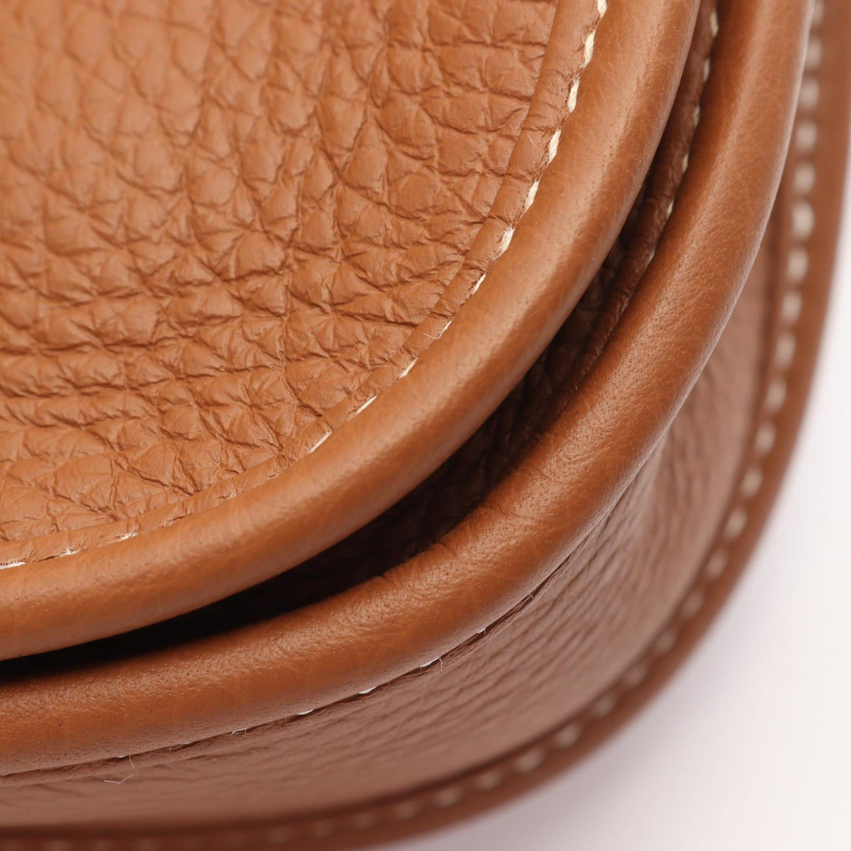 HERMES Evelyne 23 Taurillon Clemence Bag Brown Size 23