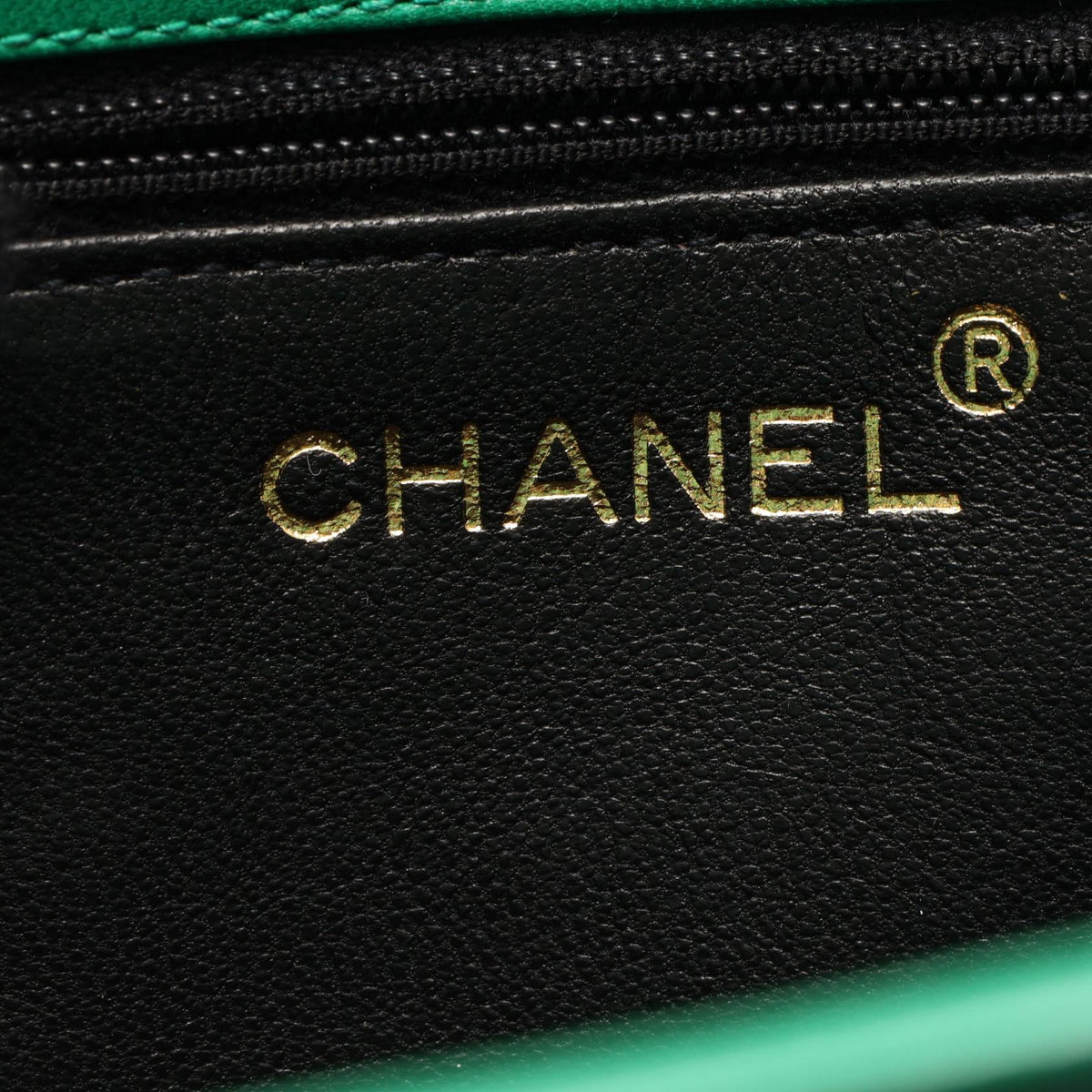 CHANEL Matelasse Mini Fabric Bag Green