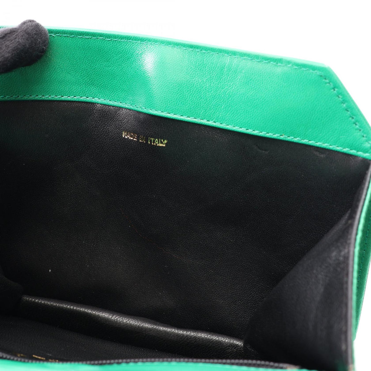 CHANEL Matelasse Mini Fabric Bag Green