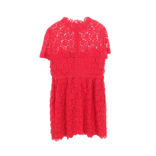 Valentino Floral Lace Short Sleeve Cotton Midi Dress Size 44