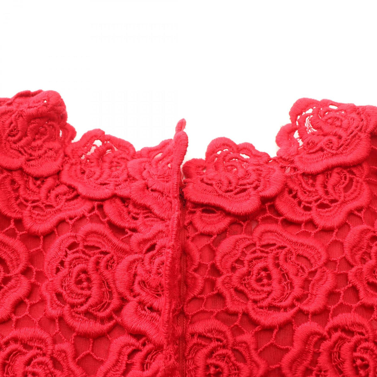 Valentino Floral Lace Short Sleeve Cotton Midi Dress Size 44