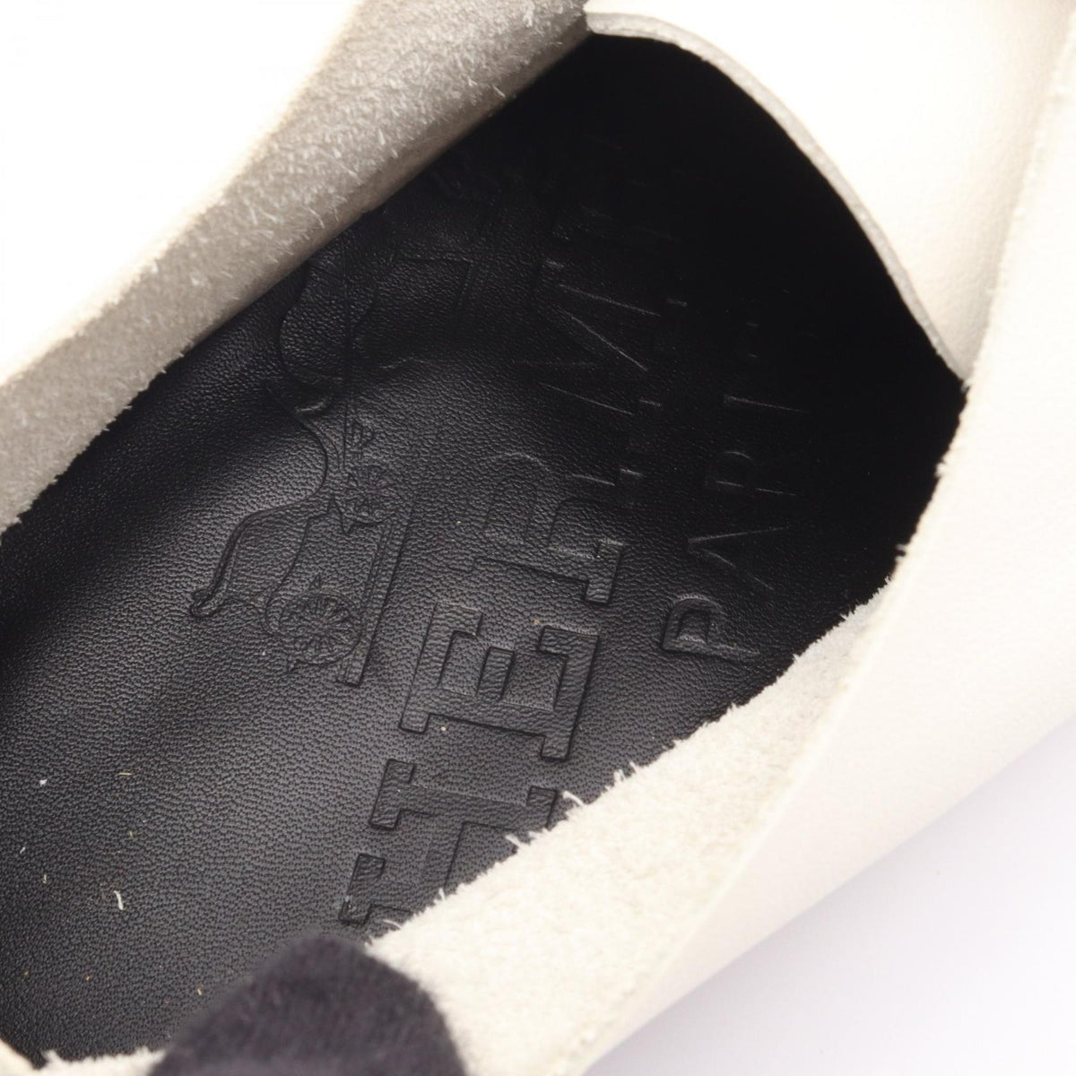 HERMES White Leather Derby Shoes Size EU 42