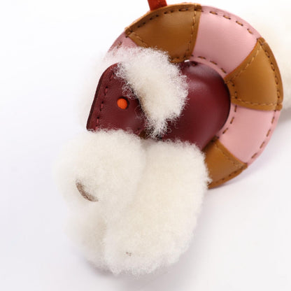HERMES Buddy Charm Rouge H Agneau Milo
