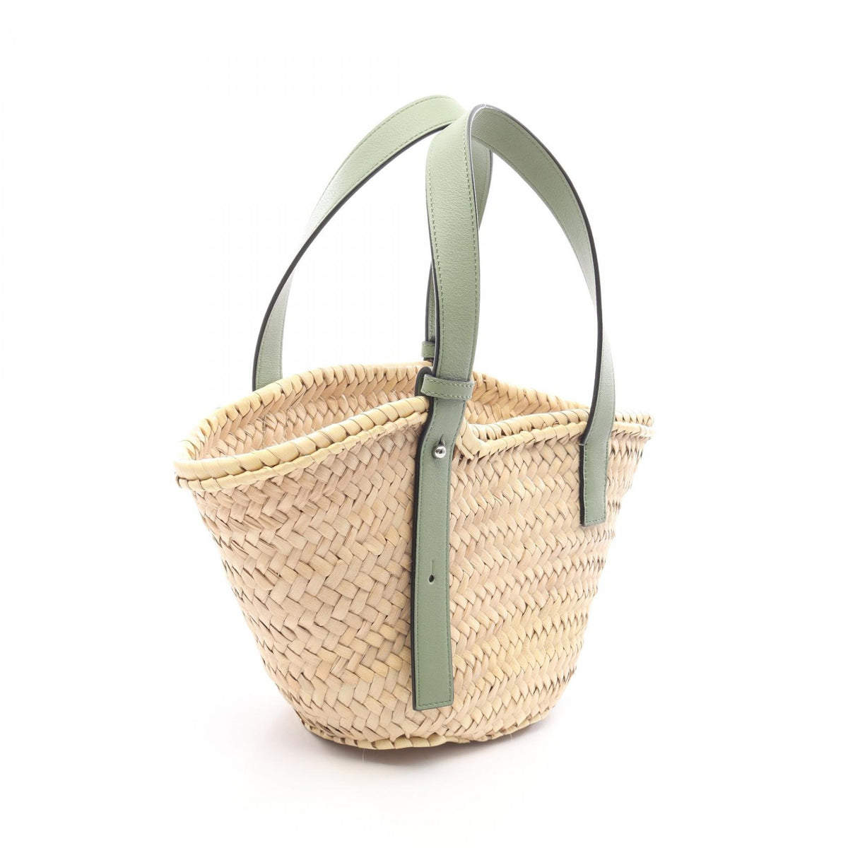 LOEWE Small Raffia Leather Bag Beige