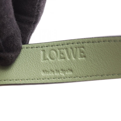 LOEWE Small Raffia Leather Bag Beige