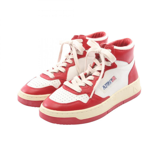 AUTRY MEDALIST MID Leather Sneakers Red Size 38