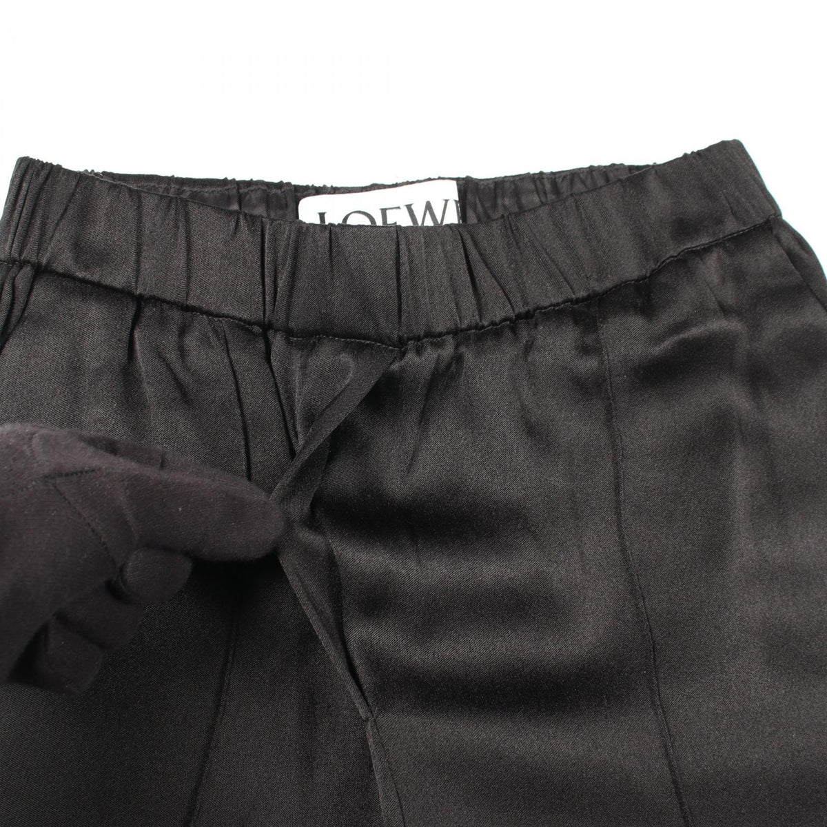 LOEWE Silk Pajama Trousers Pants Black Size XS