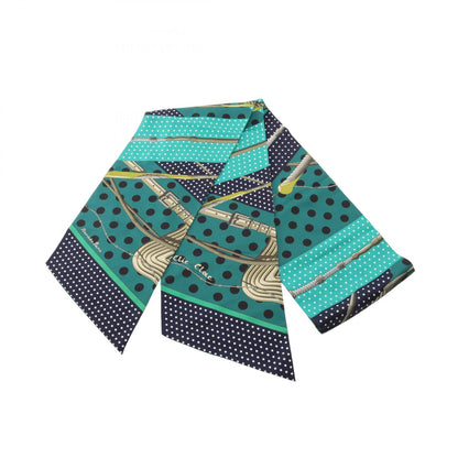 HERMES Maxi Twilly Clic Clac a Scarf Green