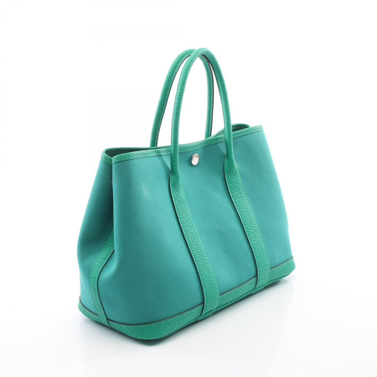 HERMES Garden Party TPM Toile Mint Green Tote