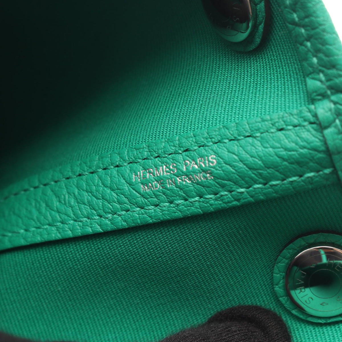 HERMES Garden Party TPM Toile Mint Green Tote