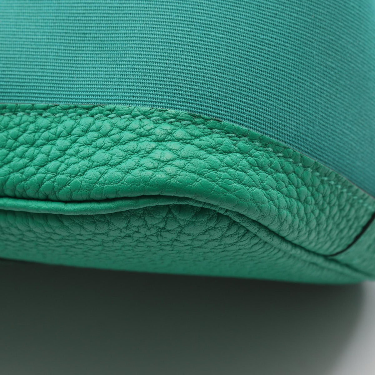 HERMES Garden Party TPM Toile Mint Green Tote