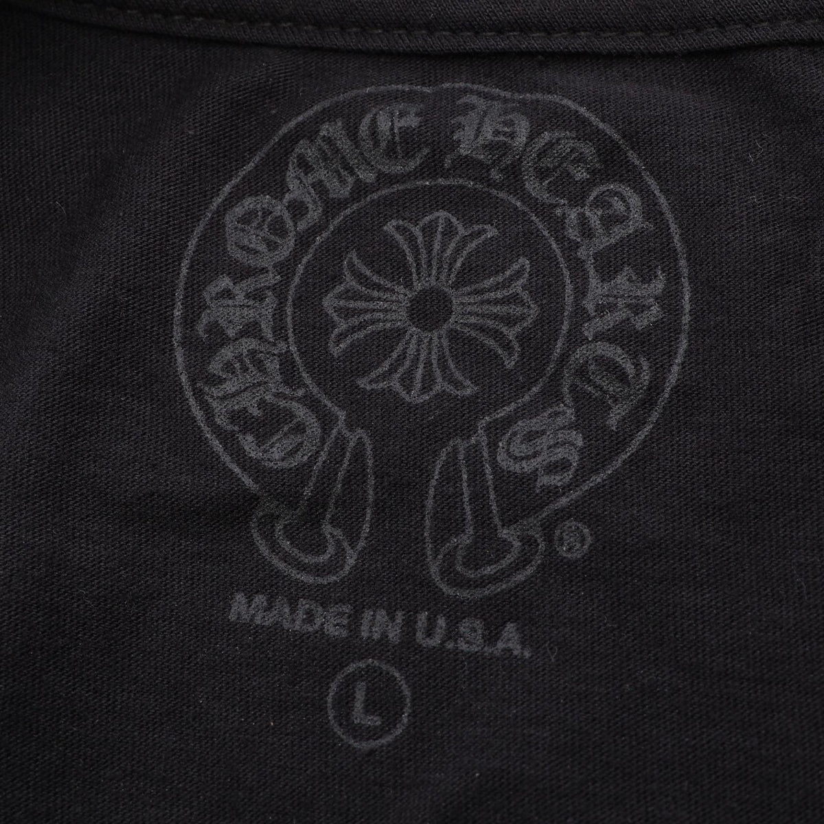 CHROME HEARTS Scroll Label T-Shirt Size L
