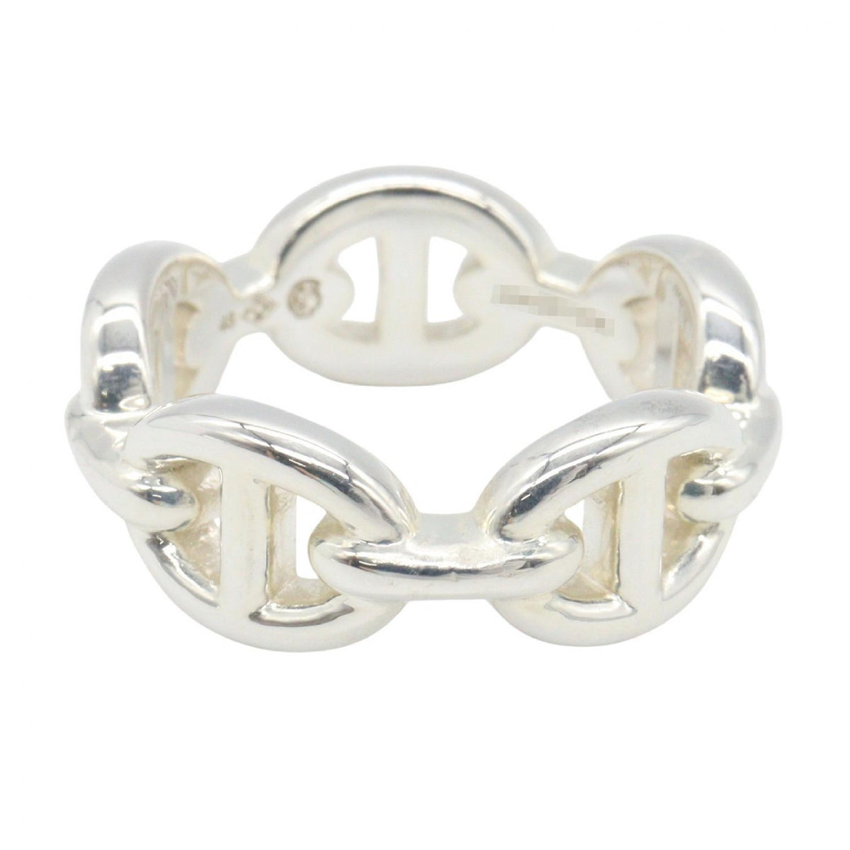 HERMES Chaine d'Ancre Enchainee PM Ring Silver925 Size JP 7