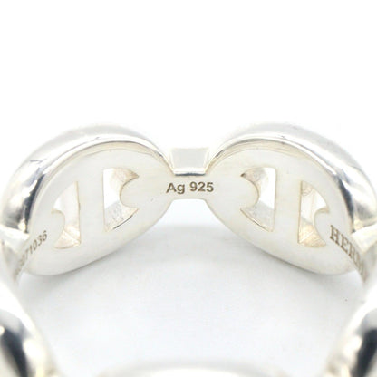 HERMES Chaine d'Ancre Enchainee PM Ring Silver925 Size JP 7
