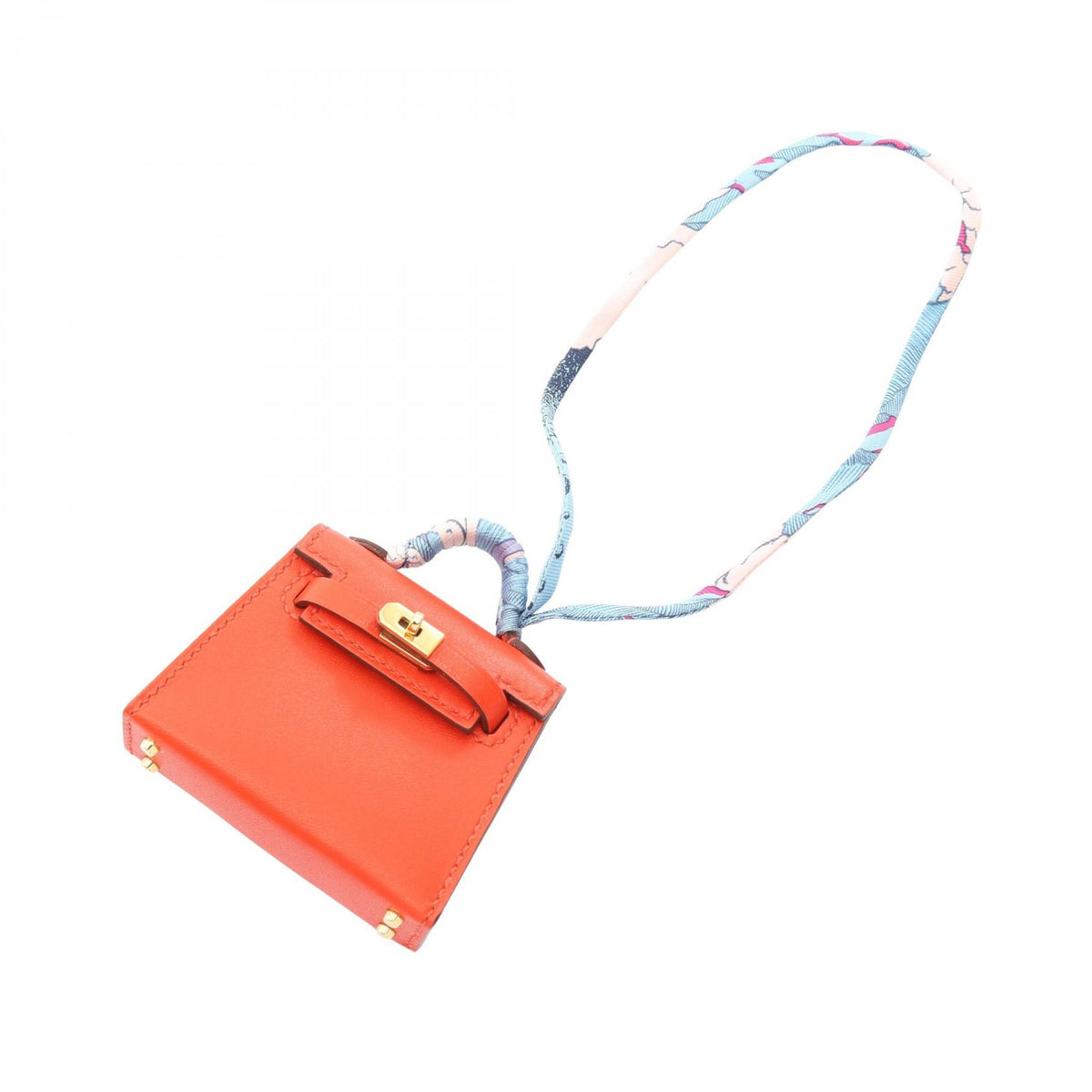 HERMES Kelly Twilly Silk Charm Rose Jaipur