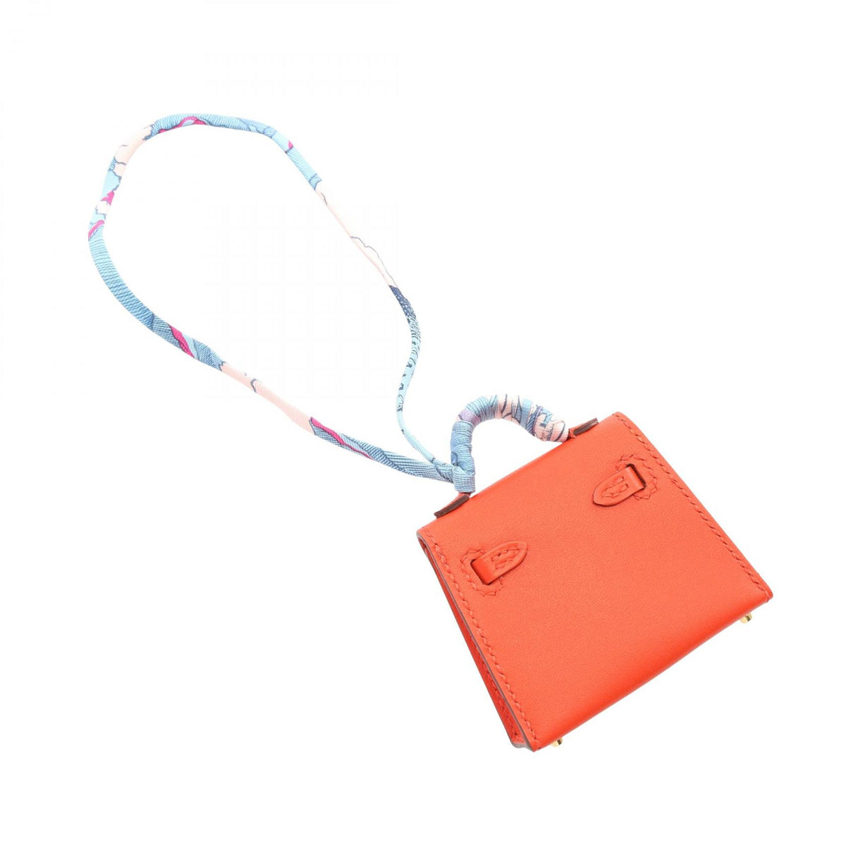 HERMES Kelly Twilly Silk Charm Rose Jaipur