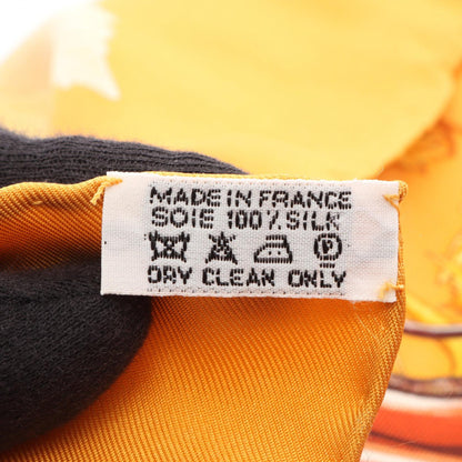 HERMES Carre 90 VENDANGES Scarf Orange