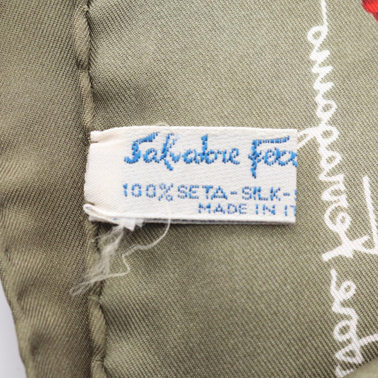 Salvatore Ferragamo Shoe Beige Multicolor Scarf