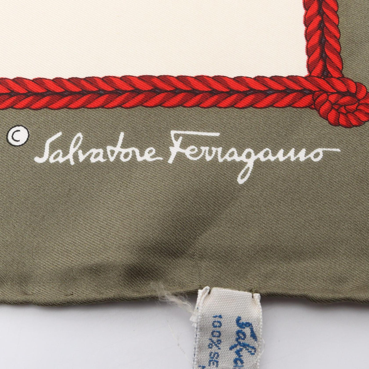 Salvatore Ferragamo Shoe Beige Multicolor Scarf