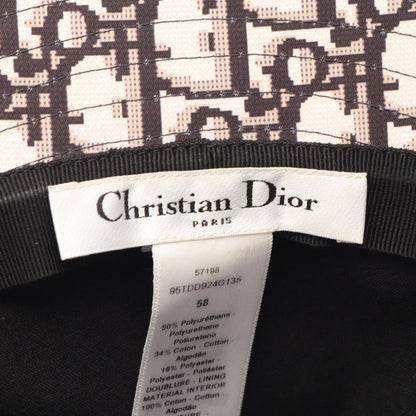 Dior Tulle Veil Cotton Blend Bucket Hat Size 58
