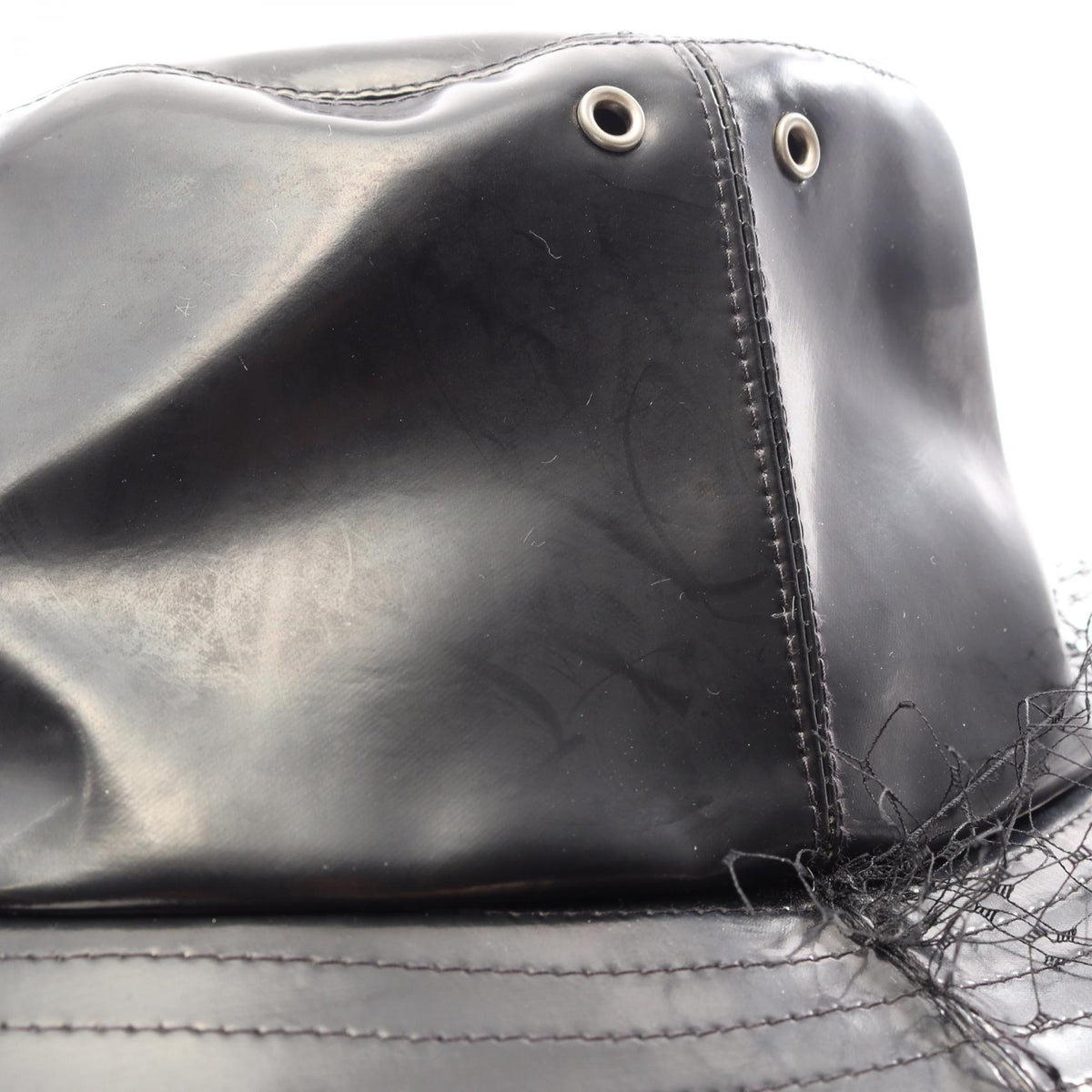 Dior Tulle Veil Cotton Blend Bucket Hat Size 58