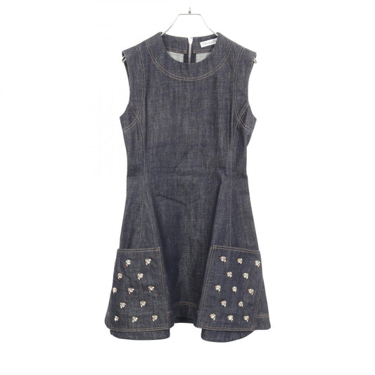 Christian Dior BEE Bijoux Sleeveless Dress Navy Size F34