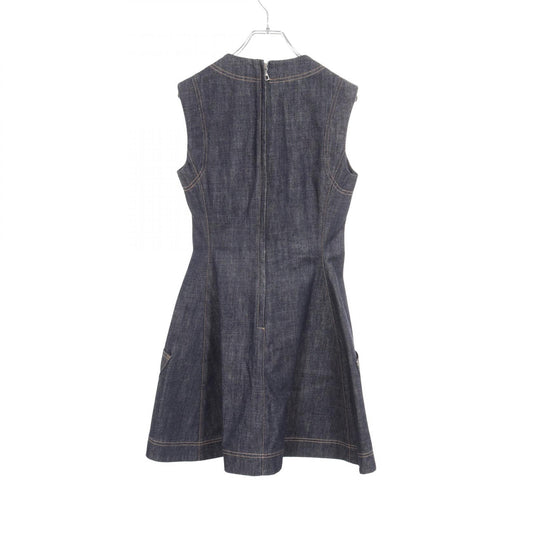 Christian Dior BEE Bijoux Sleeveless Dress Navy Size F34
