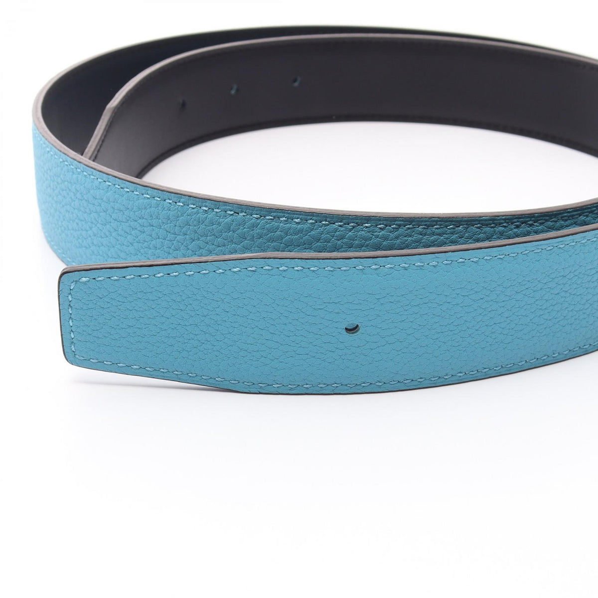 HERMES Constance H Blue Reversible Belt Size 95