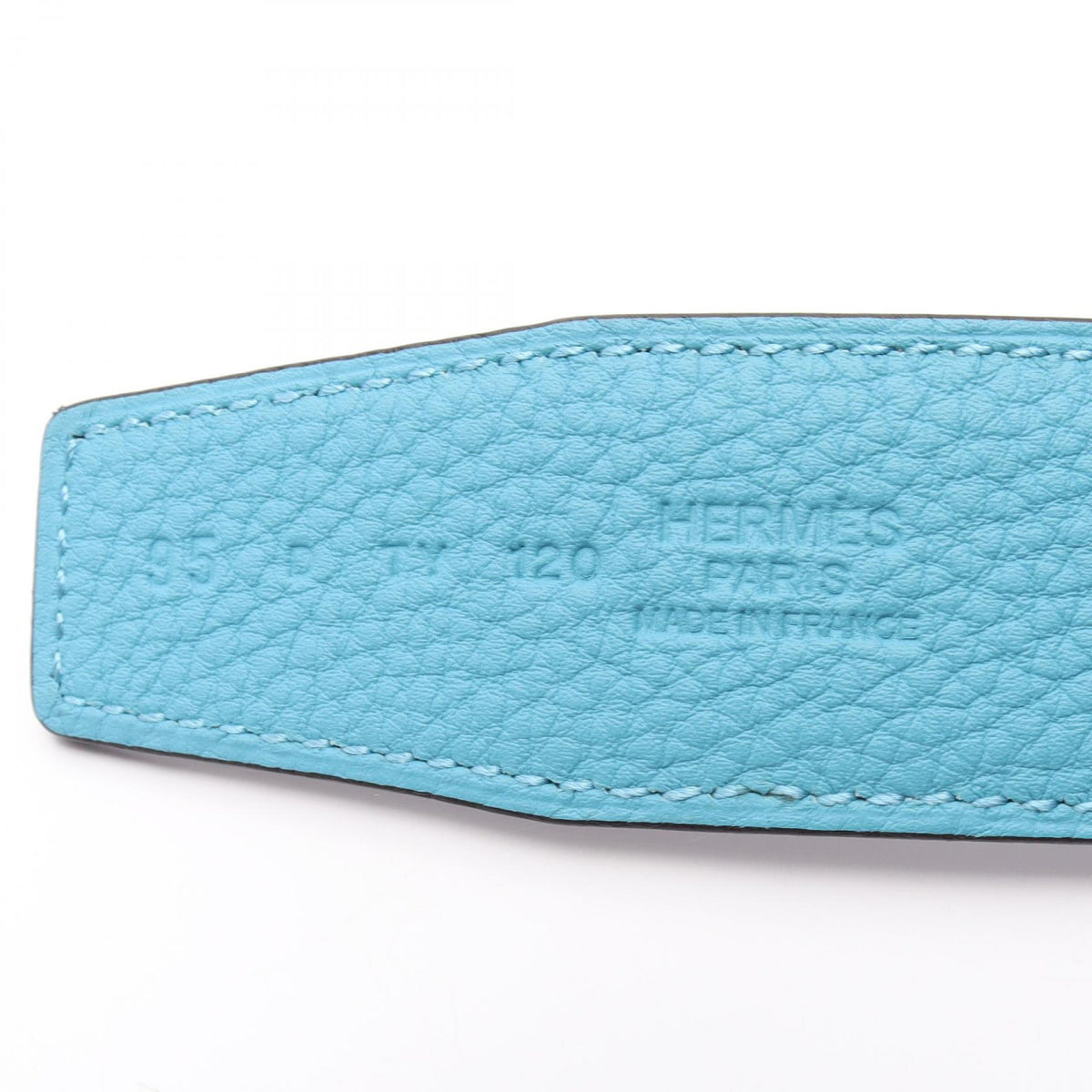 HERMES Constance H Blue Reversible Belt Size 95
