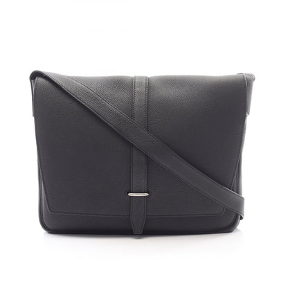 HERMES Steve Light Togo Leather Shoulder Bag Black
