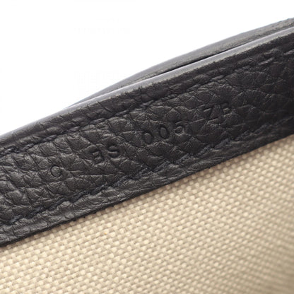 HERMES Steve Light Togo Leather Shoulder Bag Black