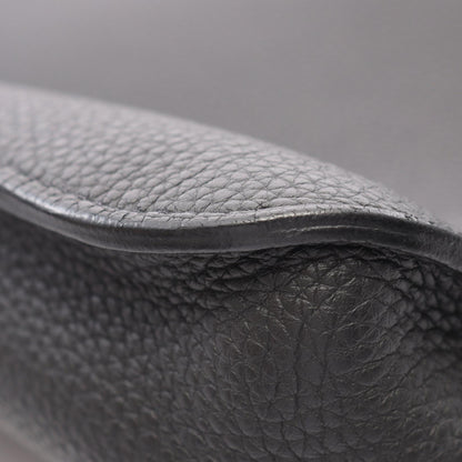 HERMES Steve Light Togo Leather Shoulder Bag Black